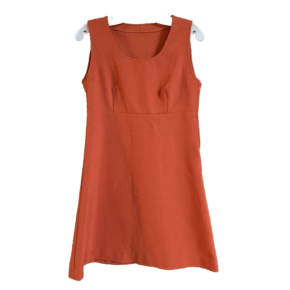 women's dress Handmade Midi Size 6 Orange Designed By Czech Artiest